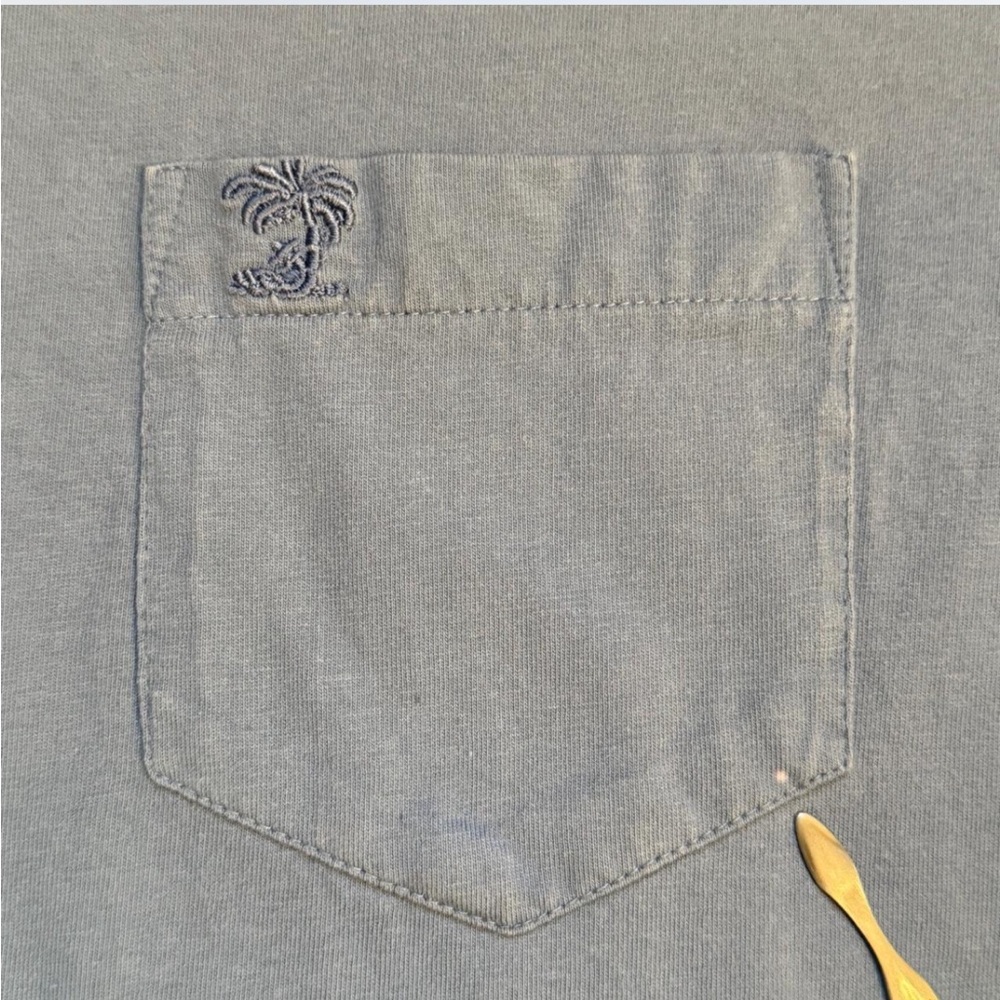 Men’s Solitude Front Pocket Blue T-Shirt Small - Picture 4 of 6